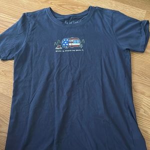 Life Is Good Graphic Short Sleeve / Size M / Color - Gray/Blue / Never Worn